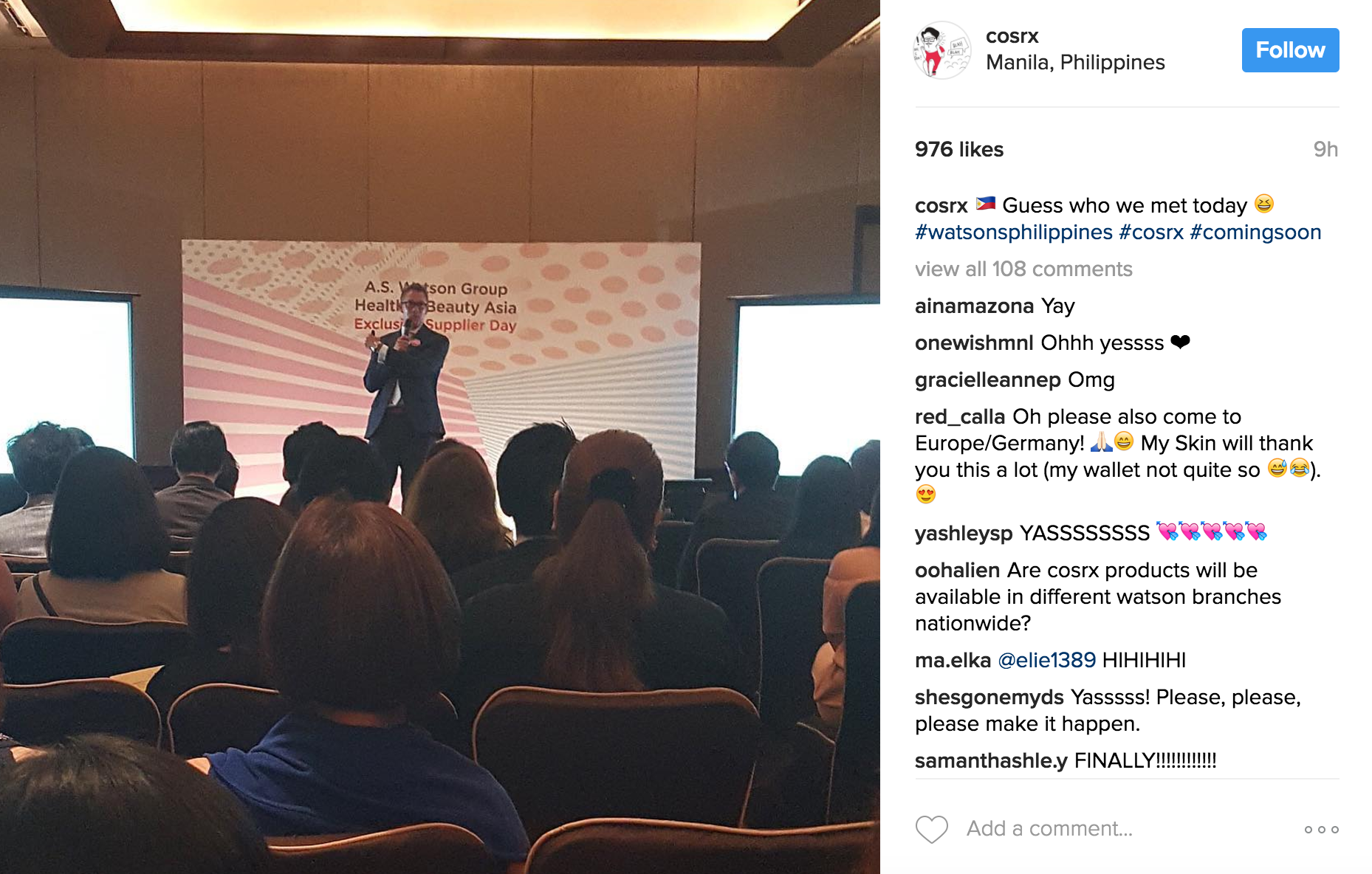 Screencap from Instagram user @cosrx