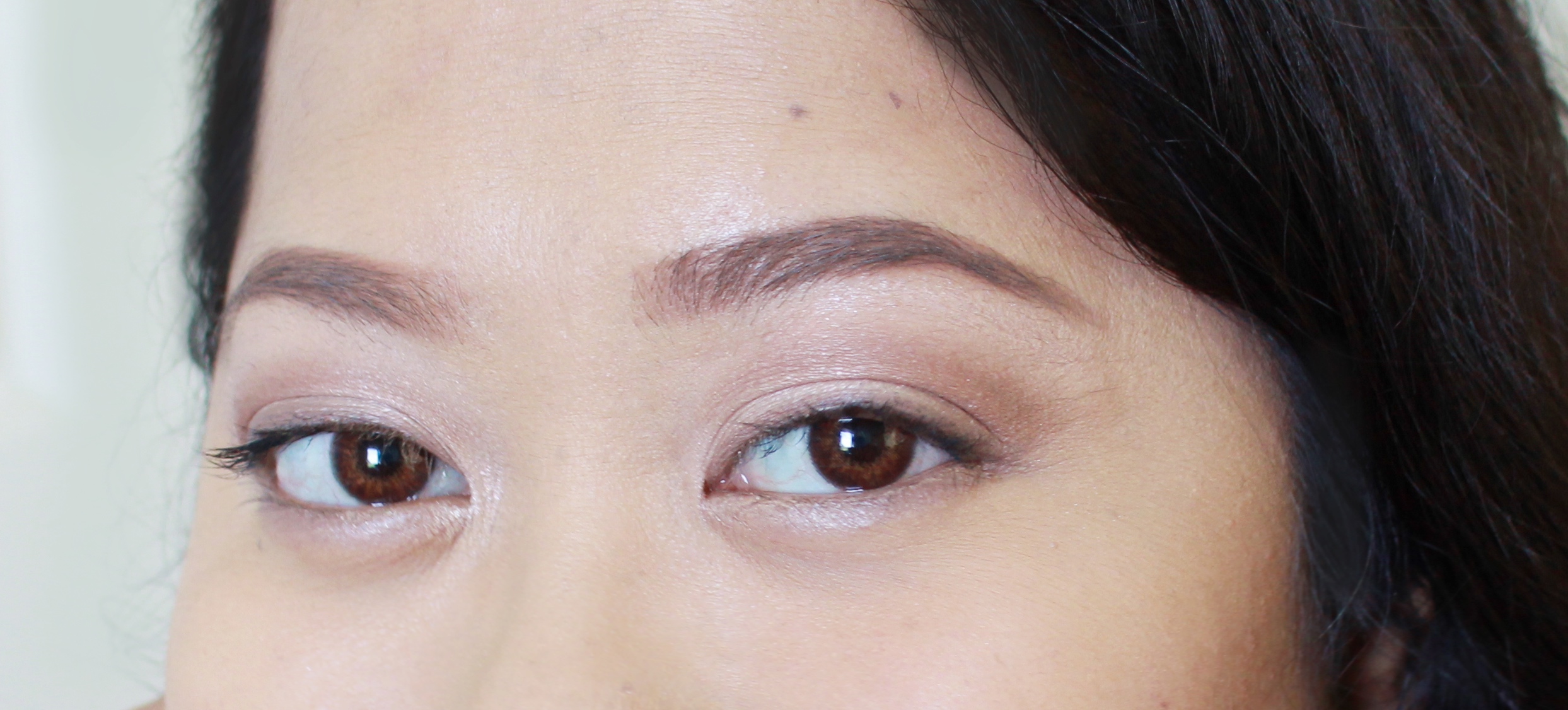 Wearing Light to map out the brows, then stamped on Medium in a few strategic places to create dimension