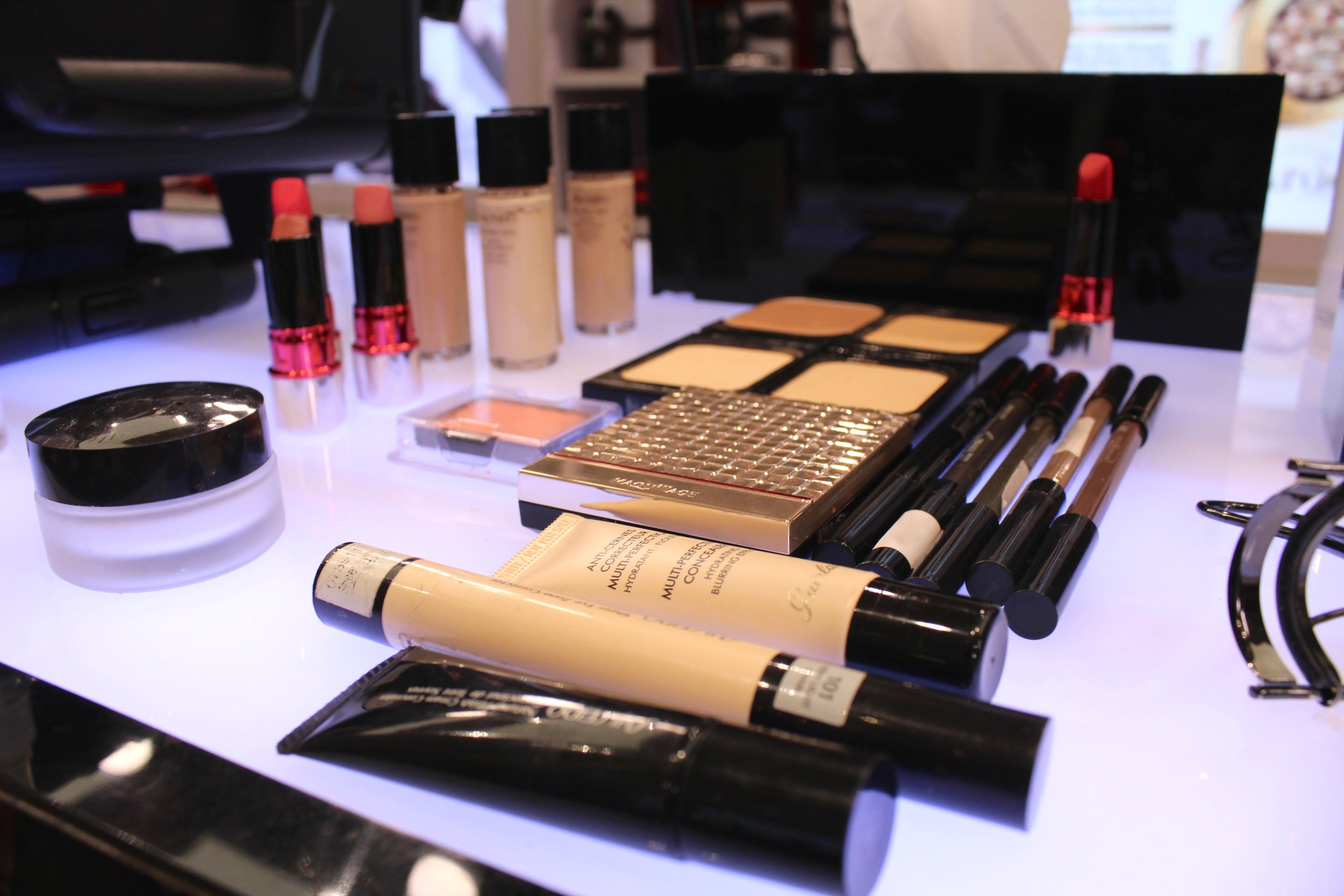 An arsenal of Shisedo’s Maquillage line