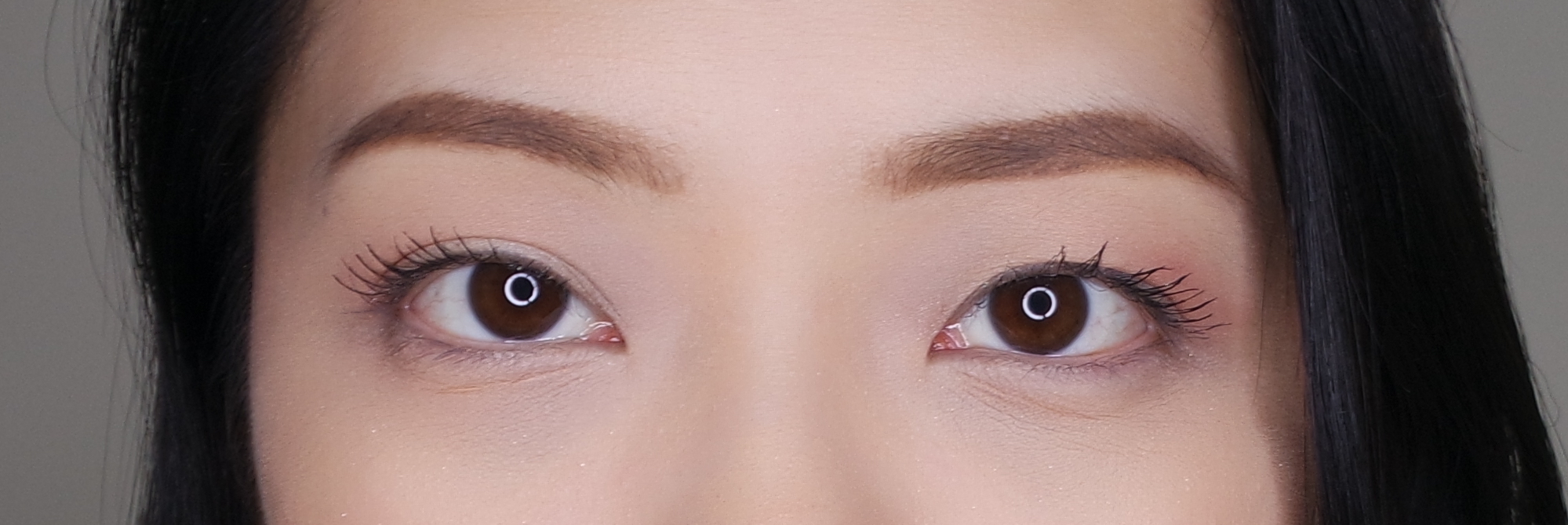 Normal way of curling + mascara