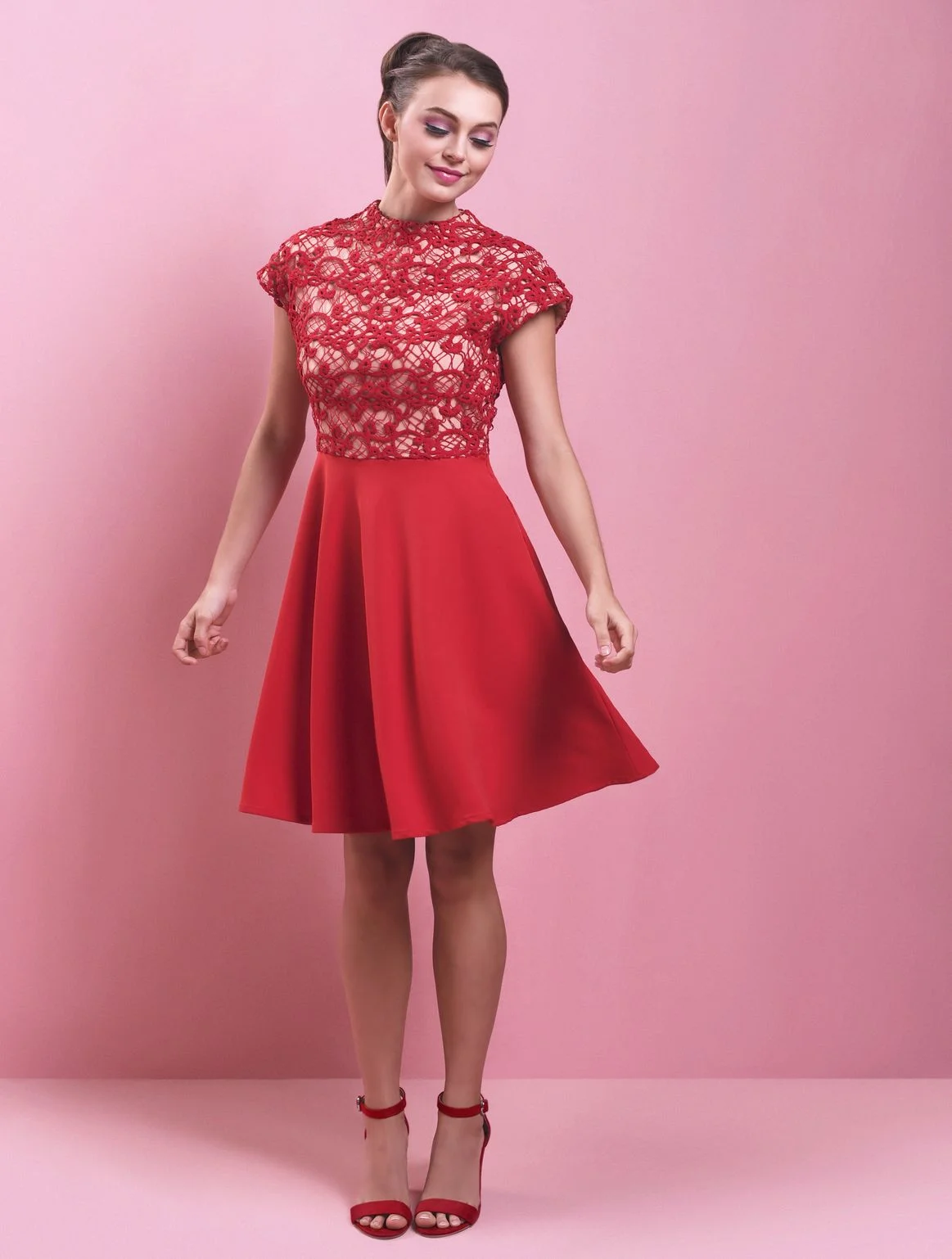 plains and prints red dress