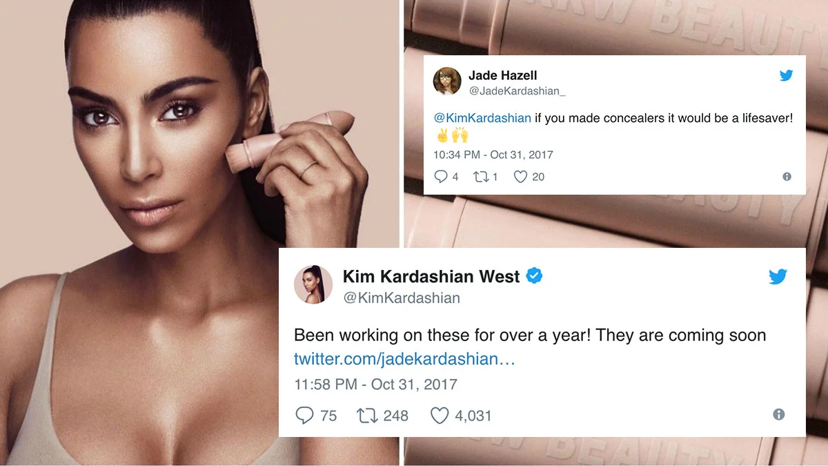 Images via Teen Vogue and Twitter user @KimKardashian