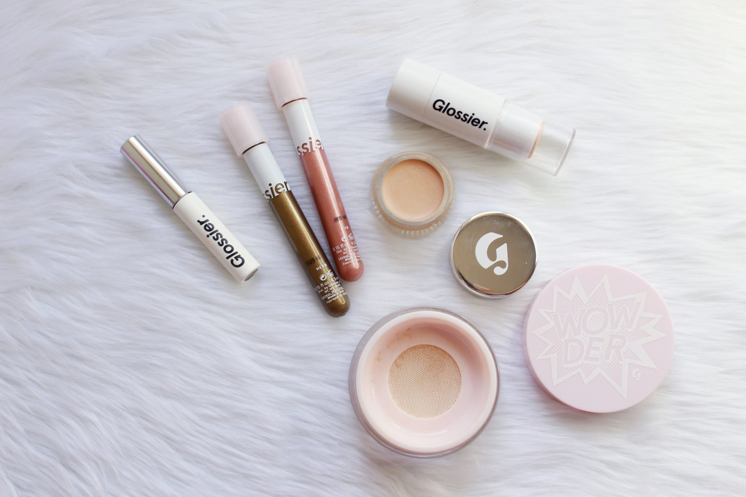 My Glossier haul. Care for a review? I don't like them too much, actually.