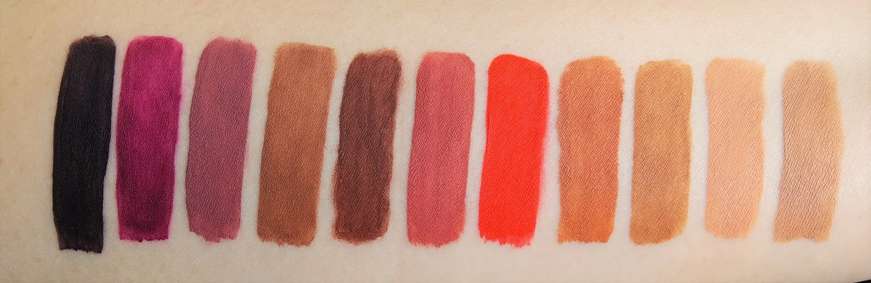 Swatches, from left: 38, 43, 44, 42, 41, 45, 39, 40, 48, 46, 47