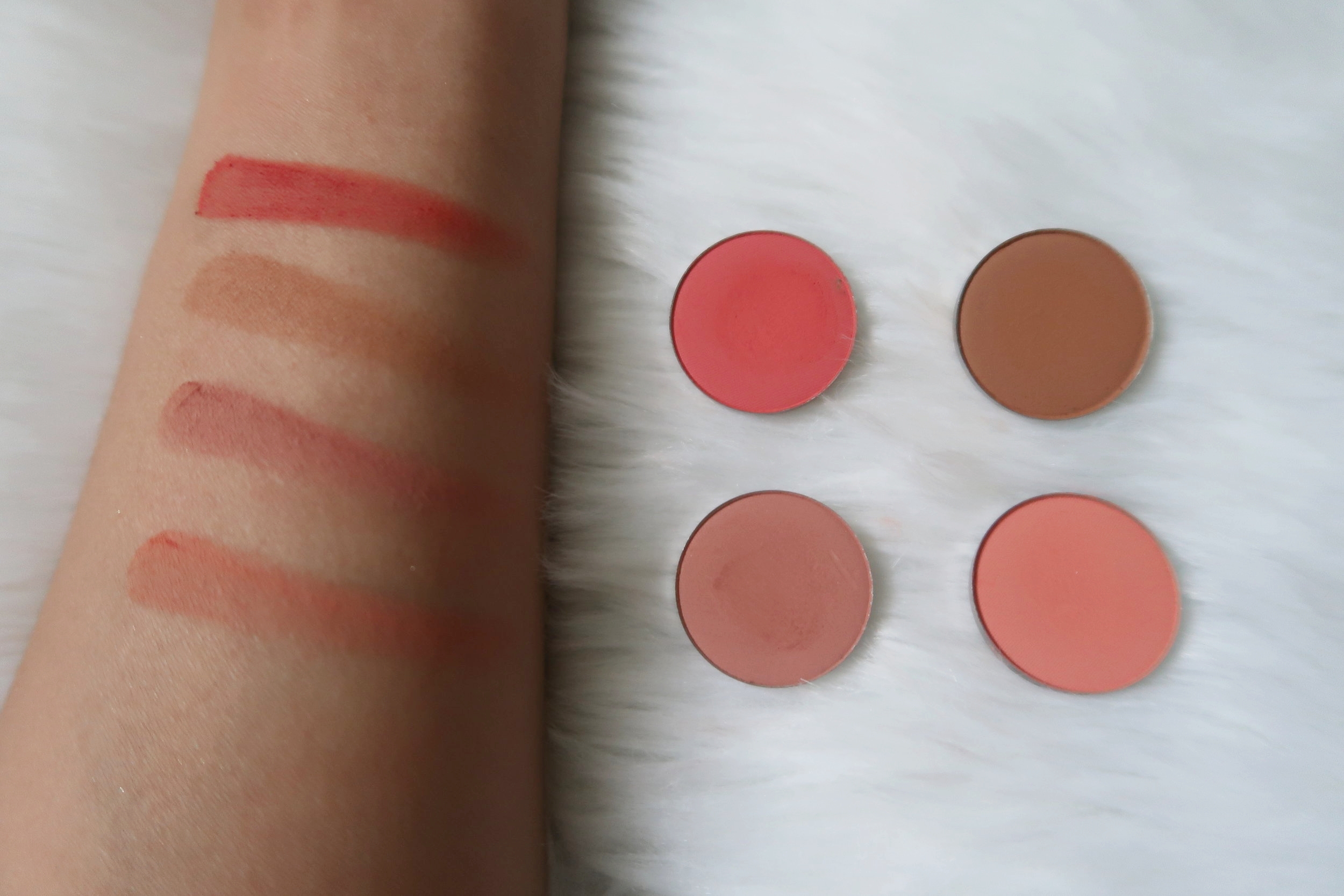 Swatches, from top left: Making Moves, Note to Self, Wait For It, The News