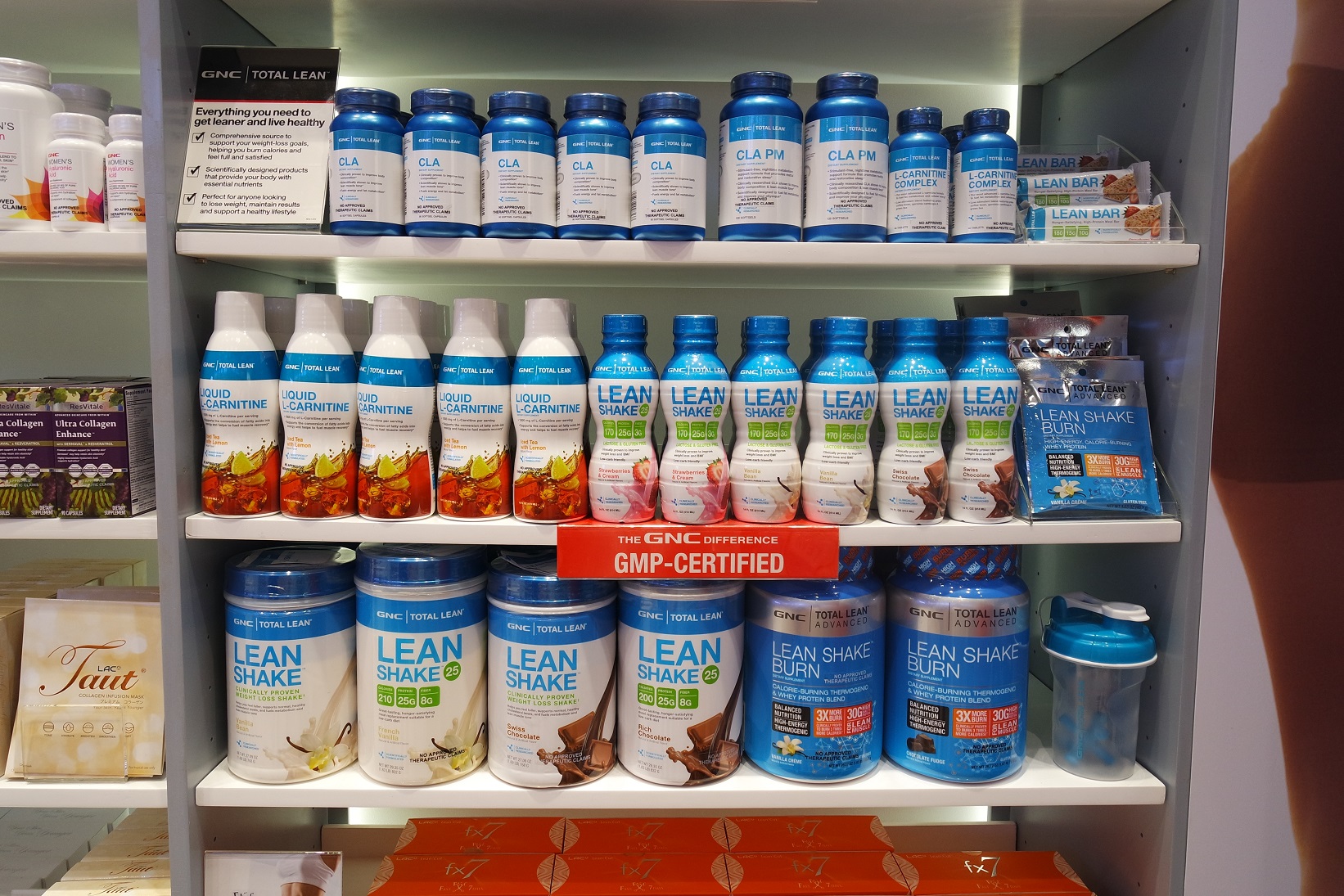 Weight management and sports supplements are also sold at GNC stores