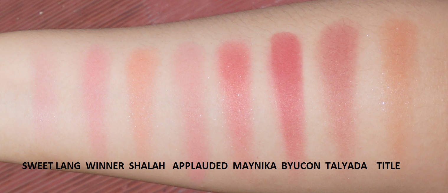 Blush swatches