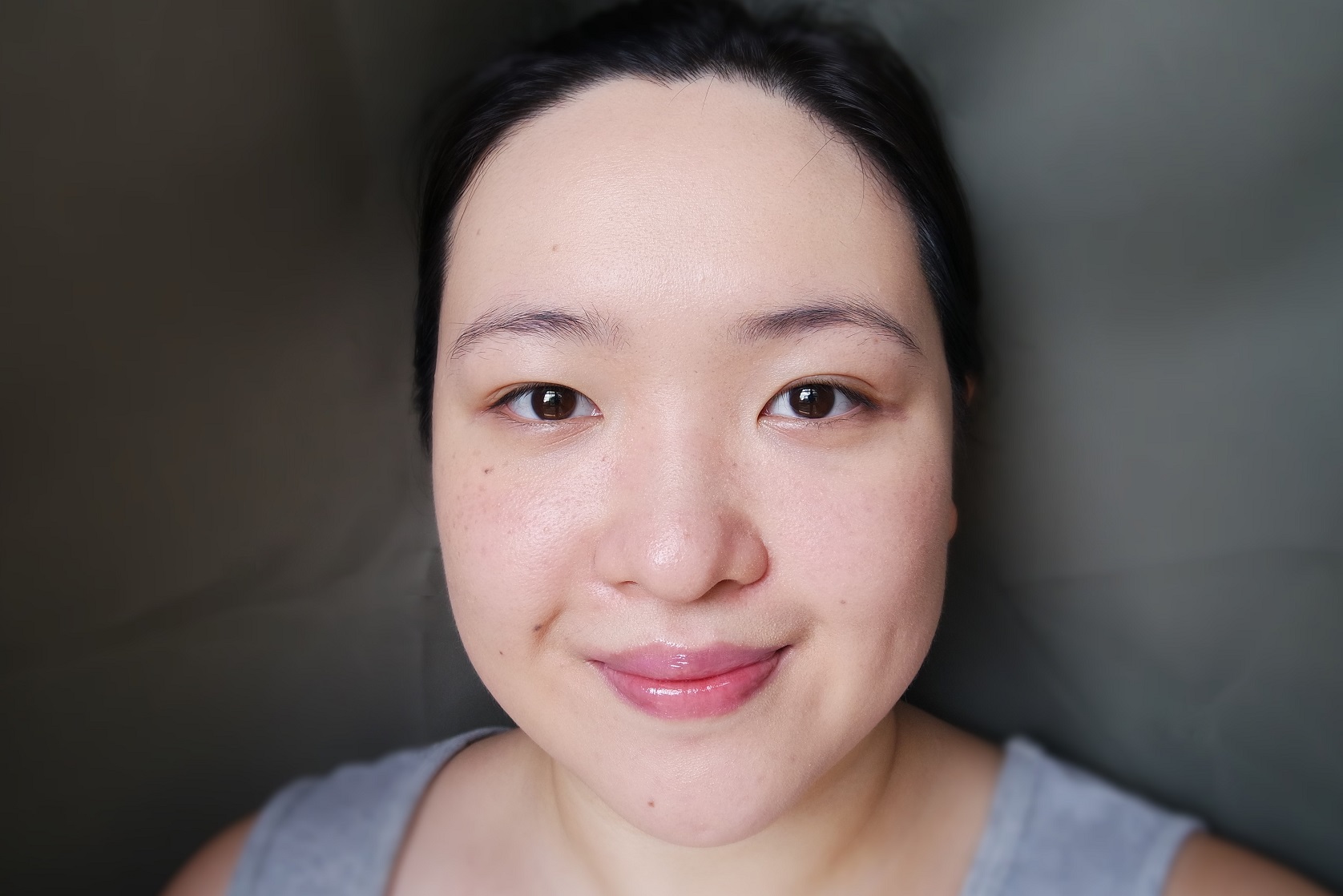Foundation applied using Miniso sponge