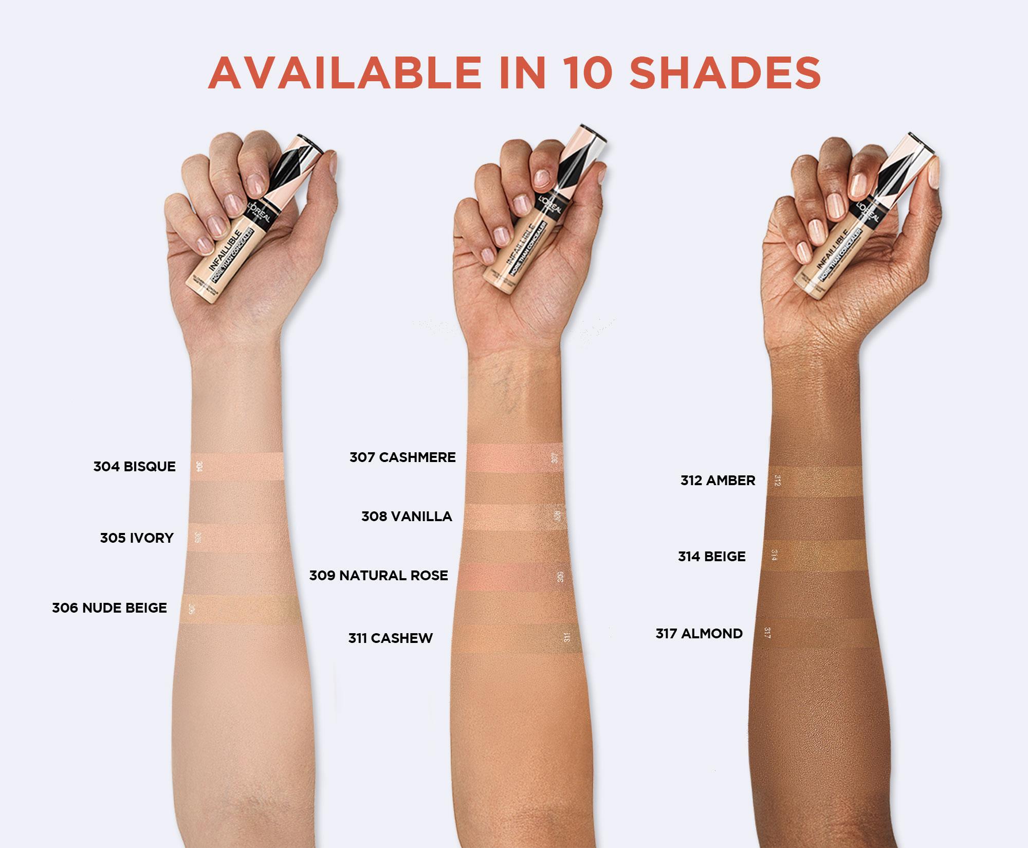 L oreal infallible swatches