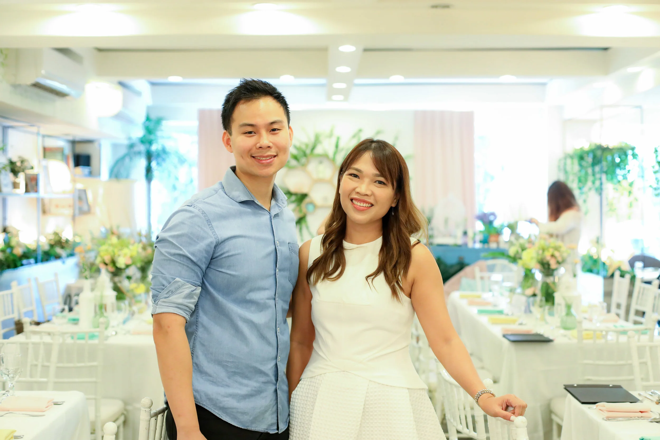 Christian Gothong, managing director at SVAN Cosmetics, with Nikki Tiu of askmewhats.com