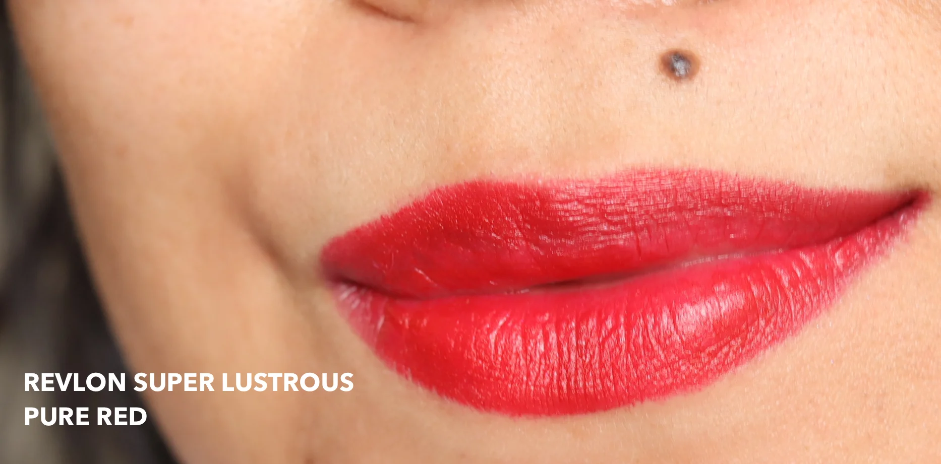 pure red lipstick