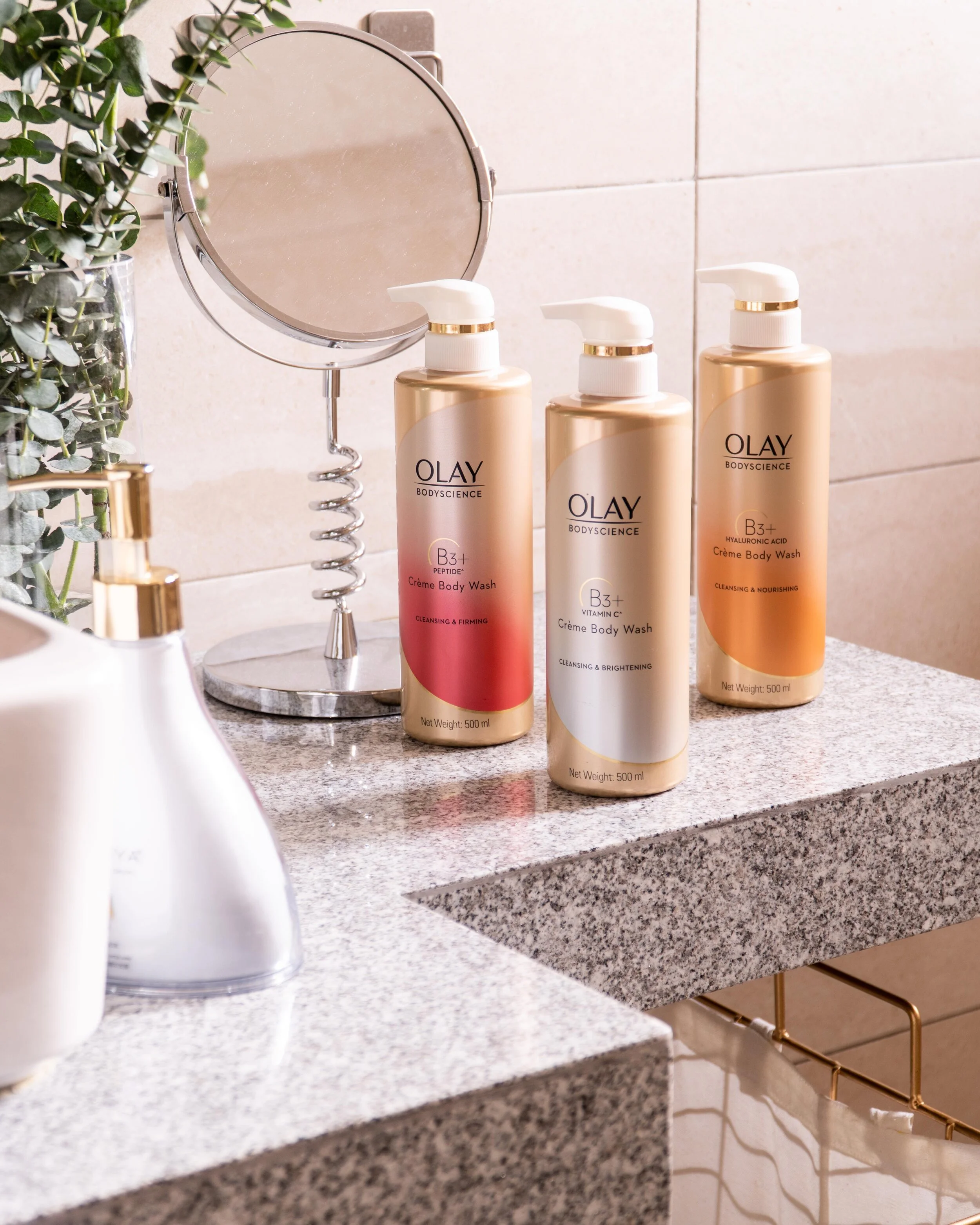 olay firming body wash with vitamin b3 and collagen
