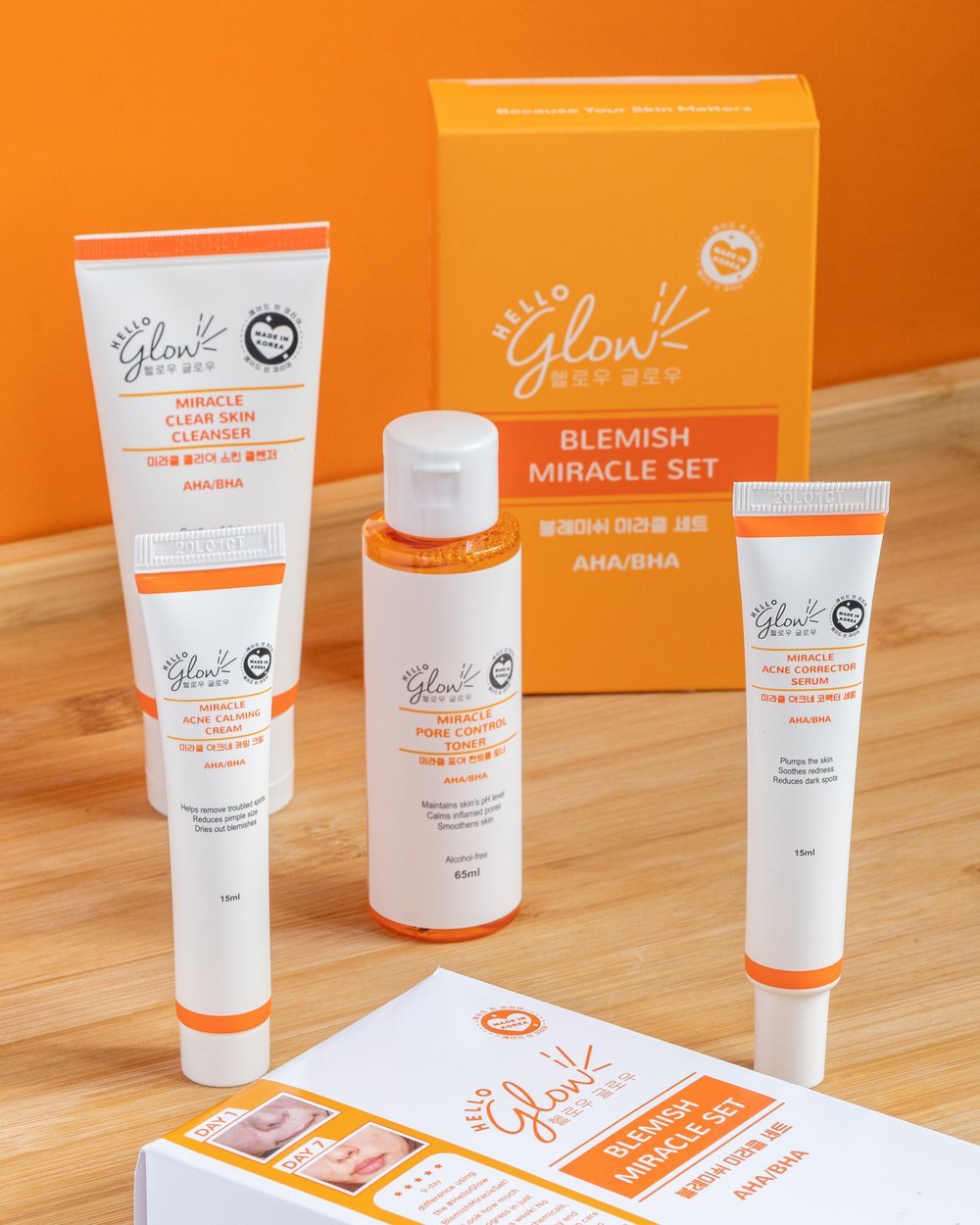 Hello Glow Blemish Miracle Set: A 4-step routine with AHA and BHA