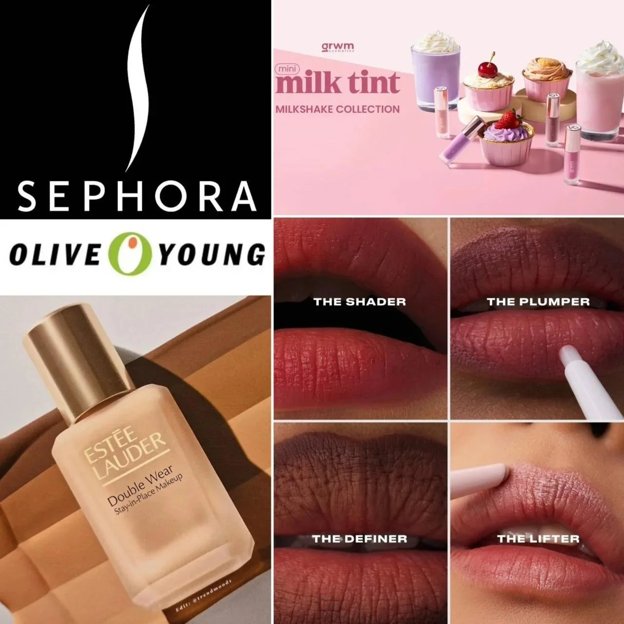 Beauty Roundup: GRWM Milkshake Collection. Issy Lip Bait, Estée Lauder Double Wear Reformulation, and Sephora x Olive Young