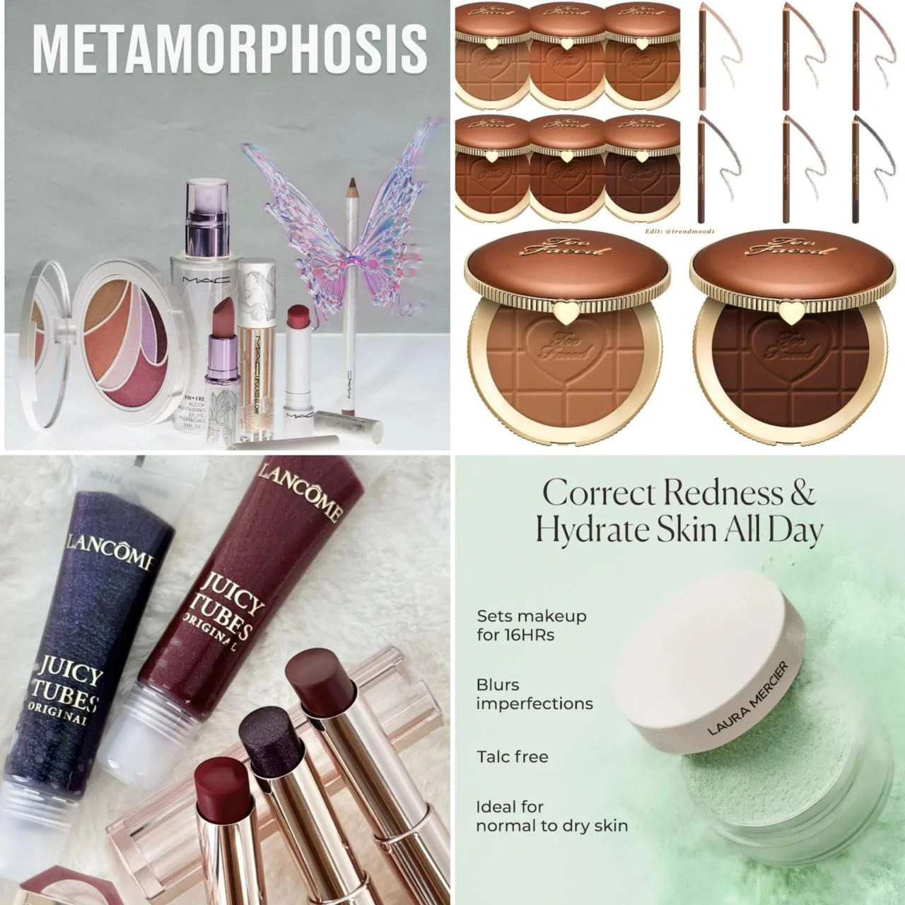 Beauty Roundup: MAC Metamorphosis Collection, Too Faced Chocolate Soleil, Laura Mercier Mint Setting Powder, and Lancôme Jam Berry Collection