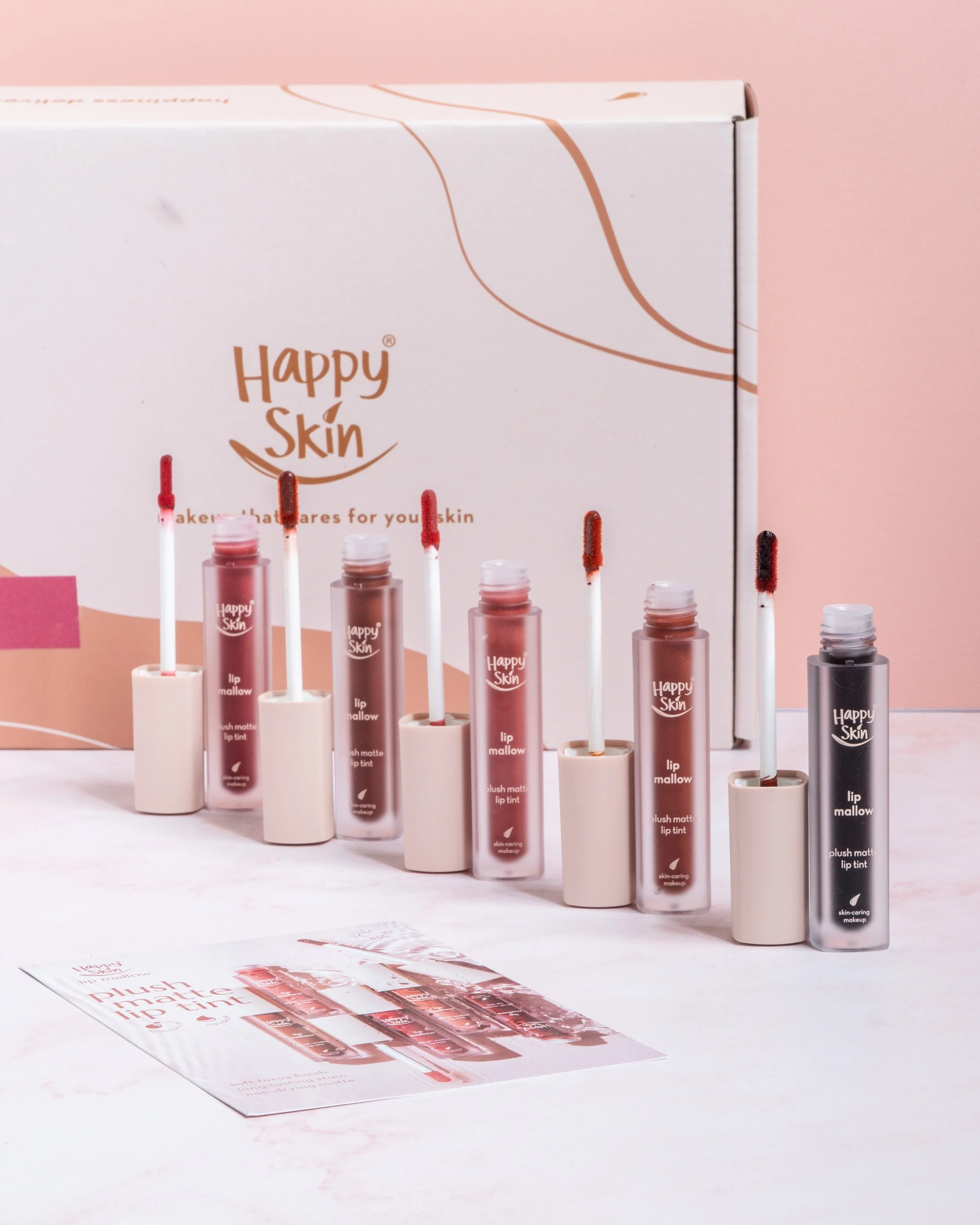 Review and Swatches The Happy Skin Lip Mallow Plush Matte Lip Tint