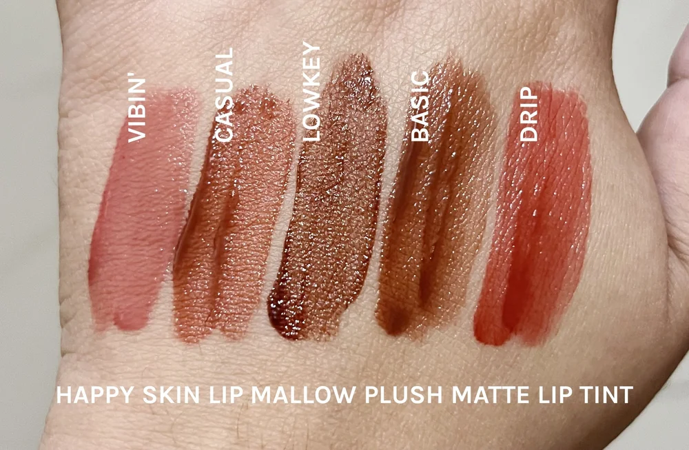 Review and Swatches The Happy Skin Lip Mallow Plush Matte Lip Tint