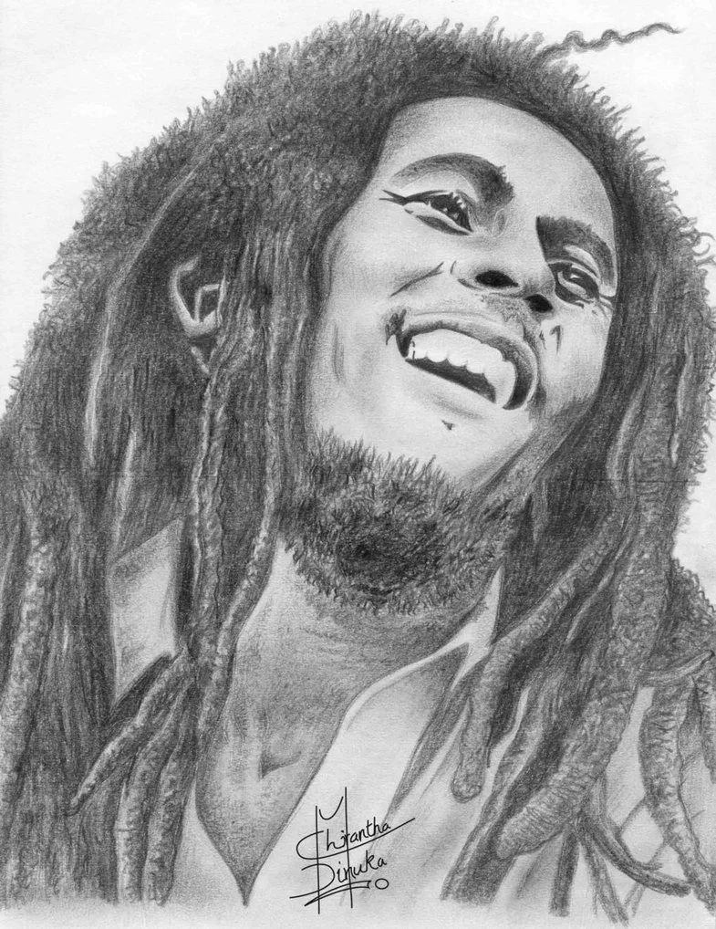 Bob Marley drawing by http://chirantha.deviantart.com/art/Bob-Marley-Drawing-212942377