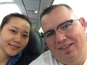 On the plan coming back to the States after three months in Vietnam.