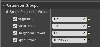 The materiel instance parameters