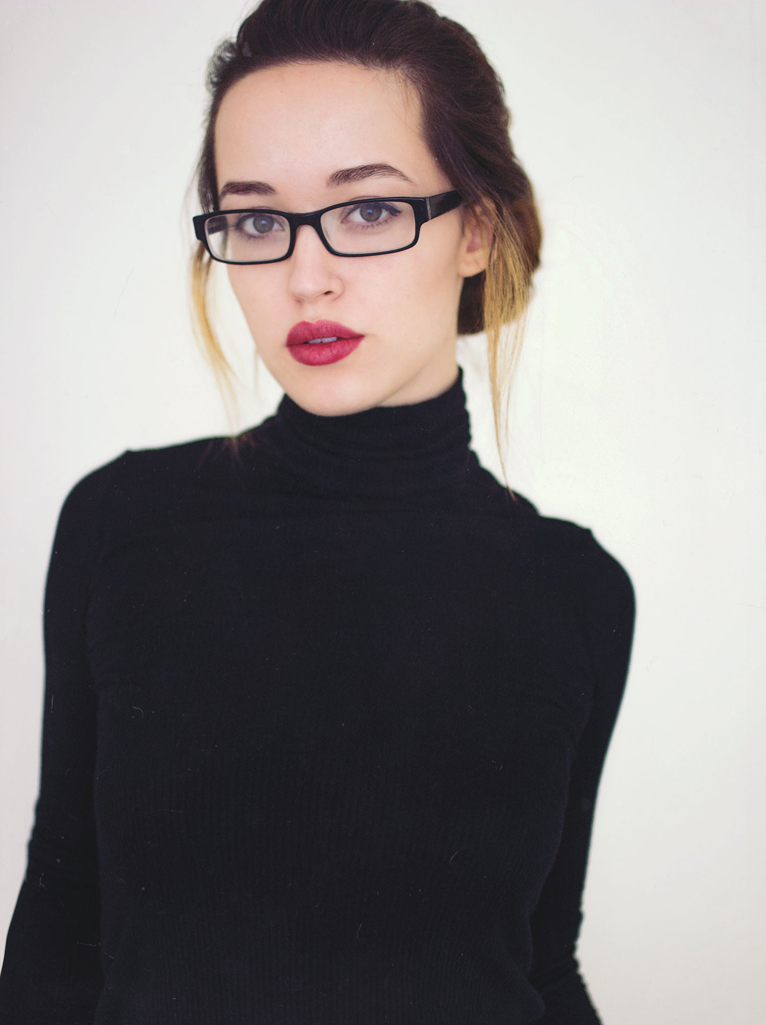 self portrait, emily joy wilson, glasses, hair, style, fashion, red lipstick