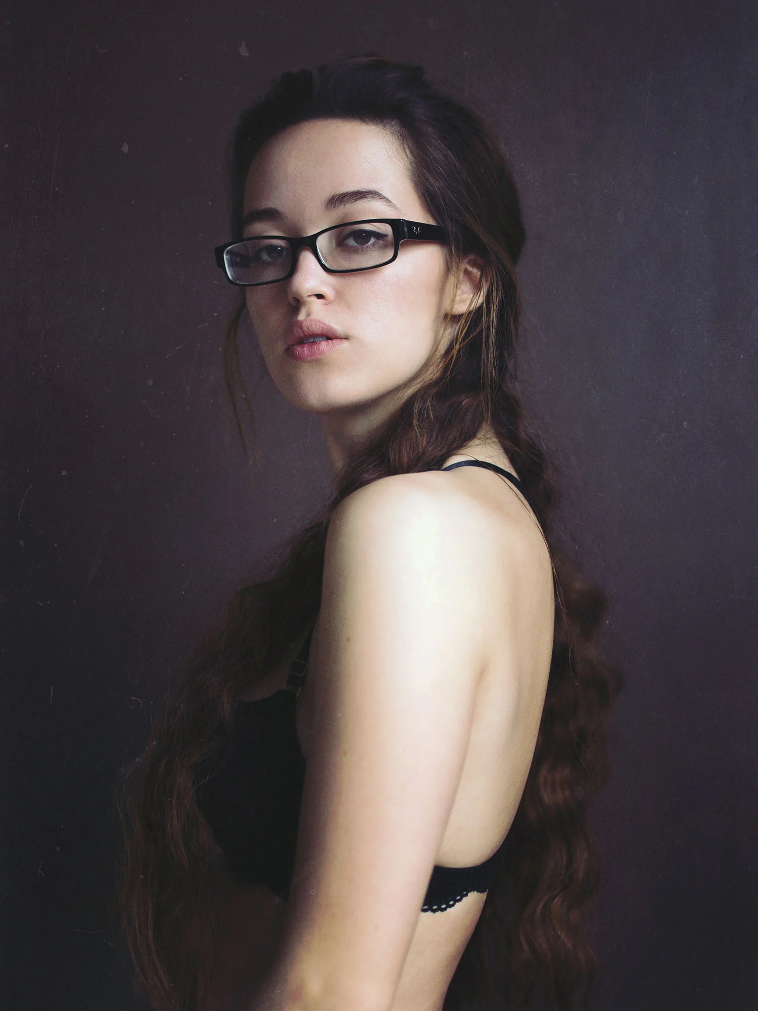 self portrait, emily joy wilson, glasses, hair, style, fashion, red lipstick