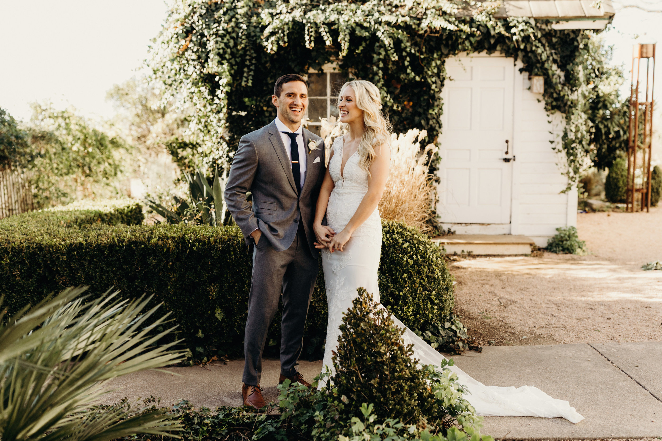 Wedding in Austin, Texas at Barr Mansion | Bride and groom portrait inspiration