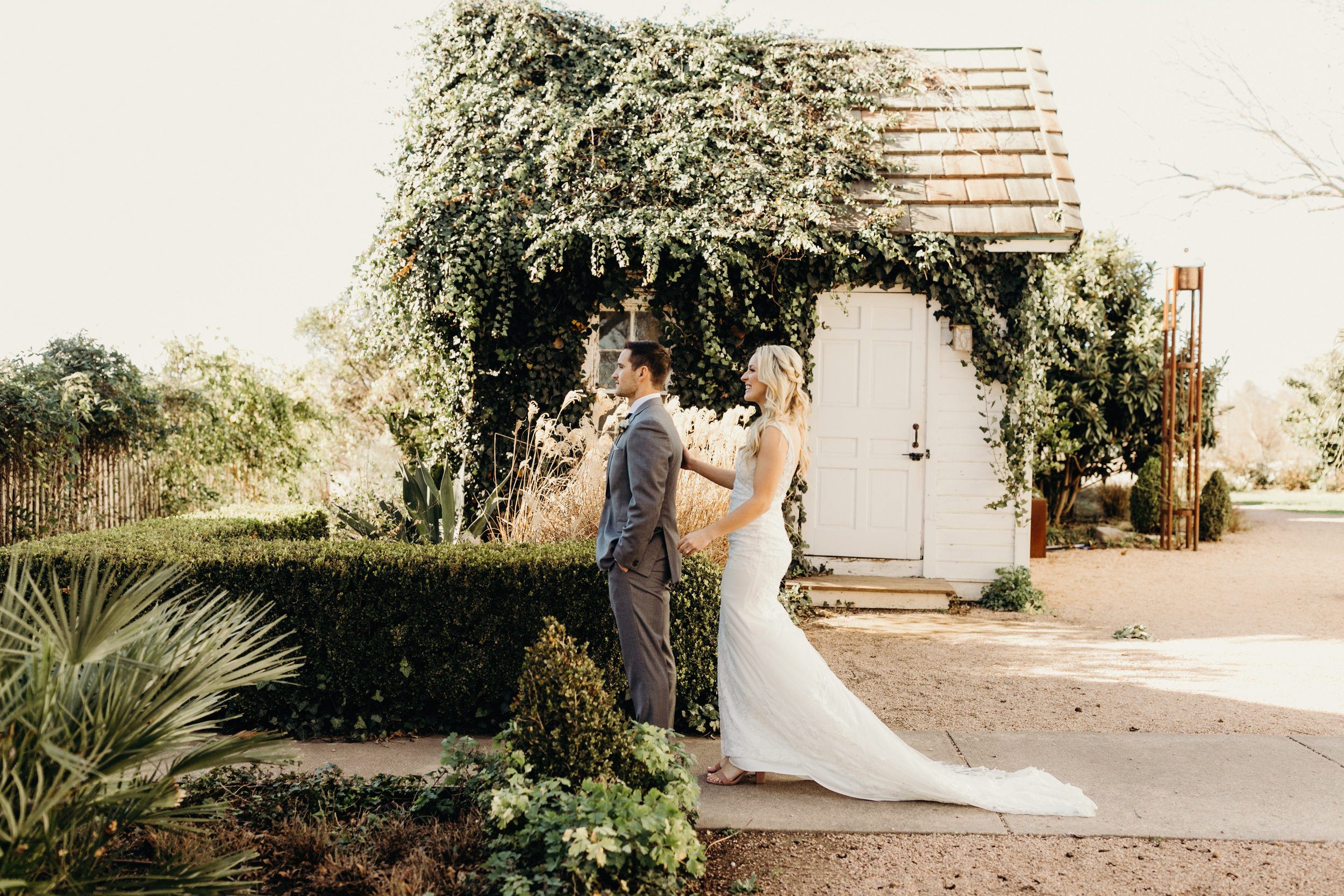 Wedding in Austin, Texas at Barr Mansion first look