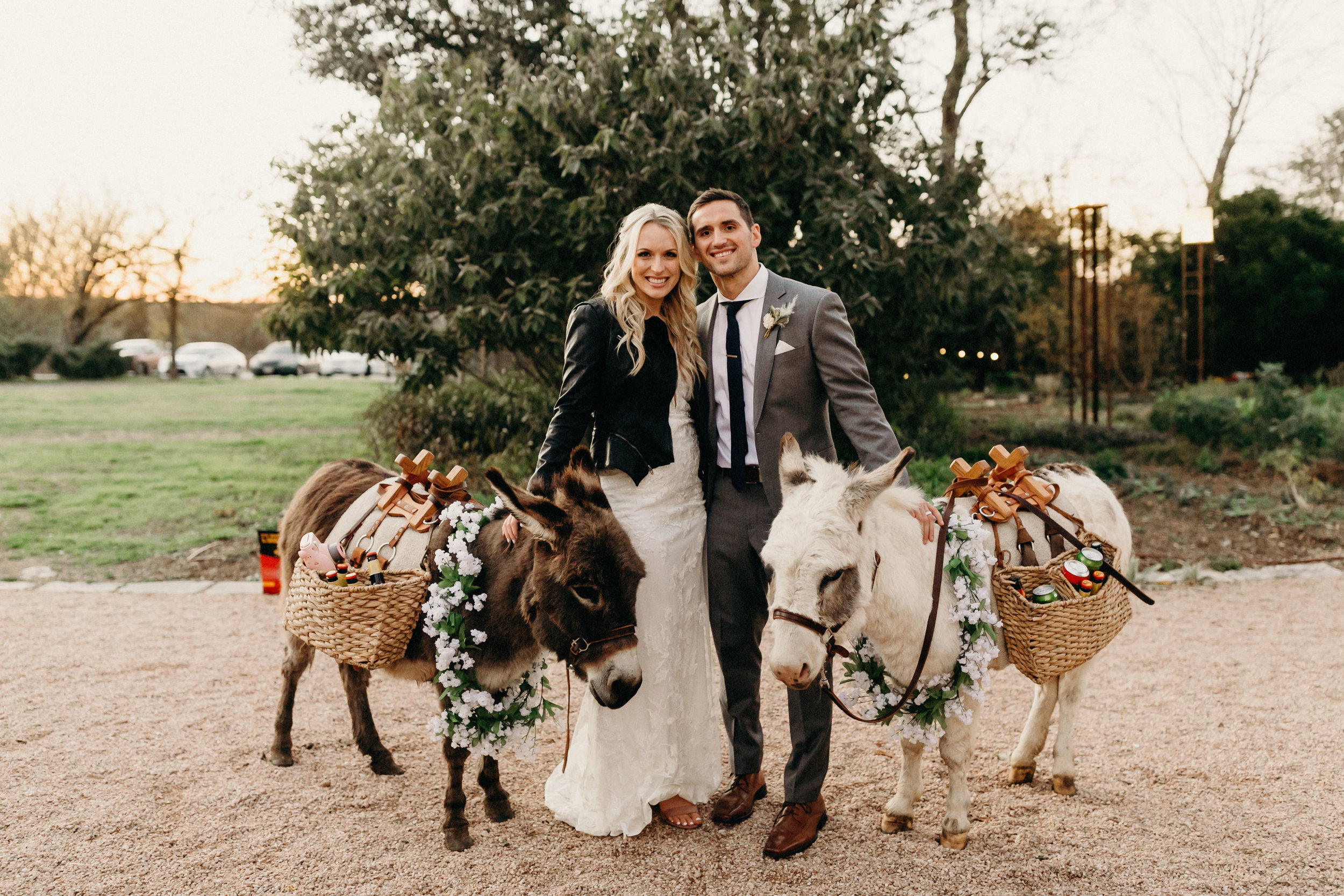 creative bride and groom wedding day portraits, Austin, Texas