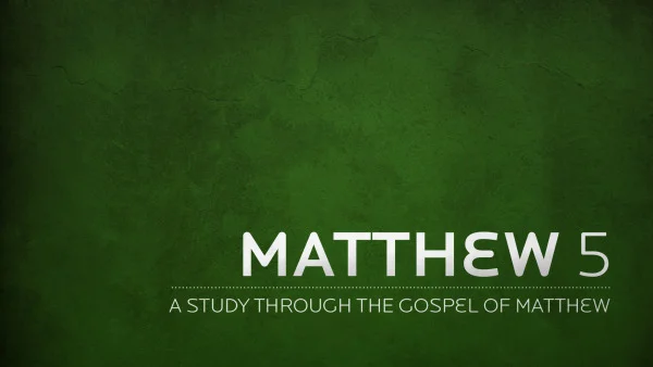 Gospel of Matthew Sermon Series