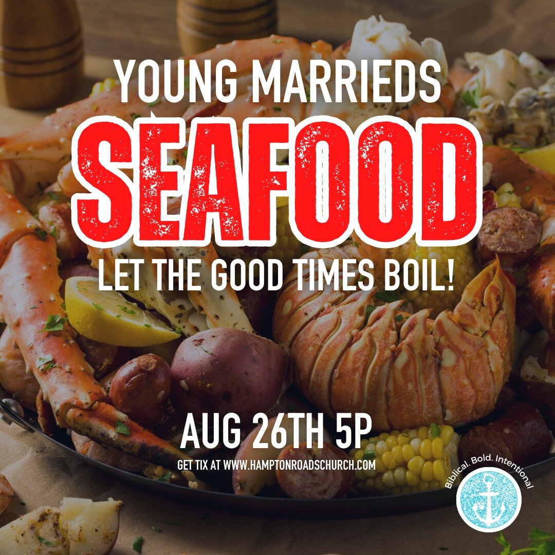 We can't wait to welcome you to our Young Married Couples Seafood Boil and create incredible memories together! 🌊🍤🥂
Get ready for an unforgettable evening filled with mouthwatering flavors, laughter, and genuine fellowship. On August 26, 2023, at 