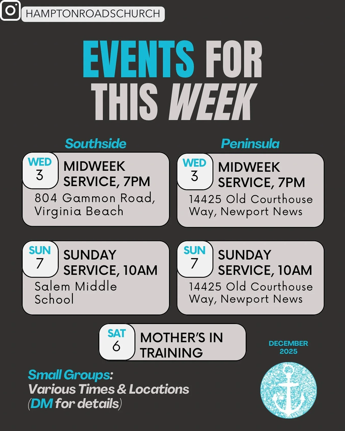 Your weekly reminder that Jesus is still on the throne and we still have stuff going on