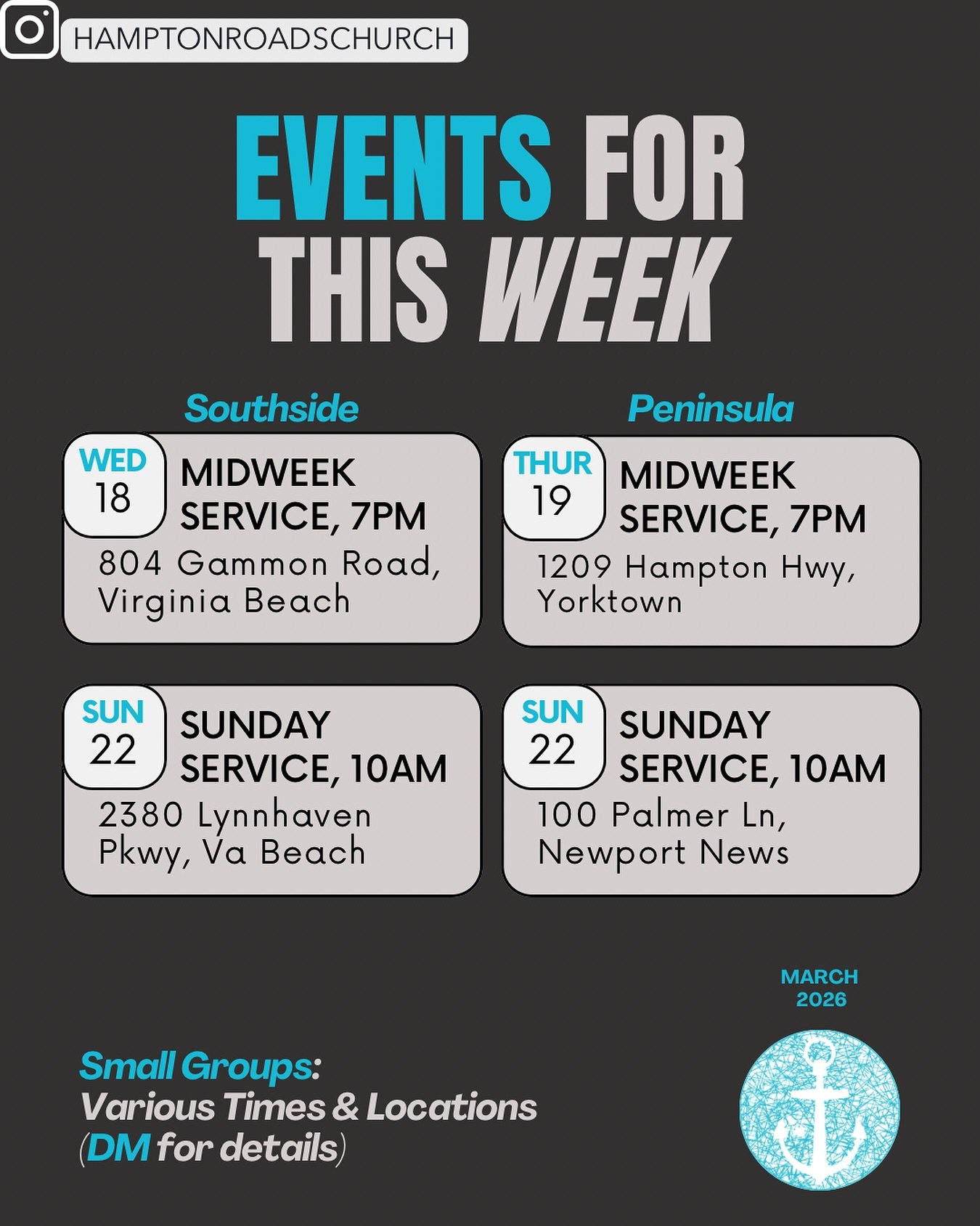 Come rejoice with us this week!