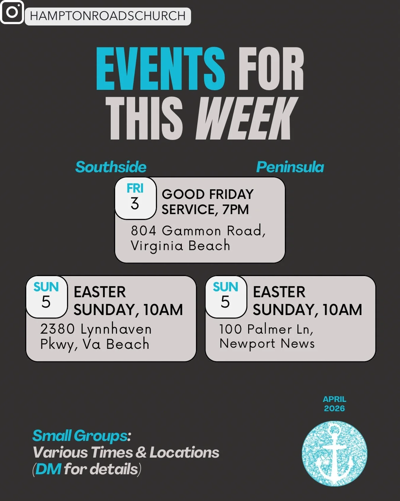 Join us for Holy Week!