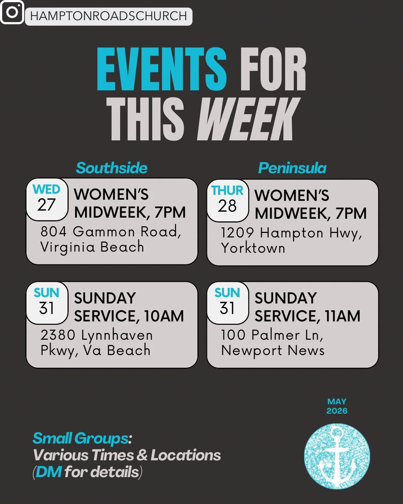Mark your calendars!