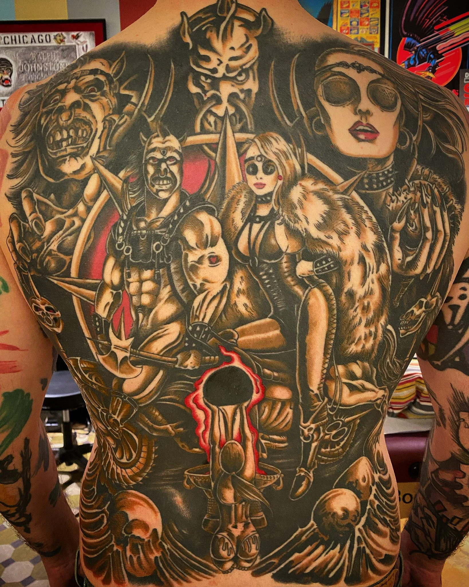 great-lakes-tattoo-chicago-black-and-grey-centaur-pinball-backpiece-tattoo.jpg