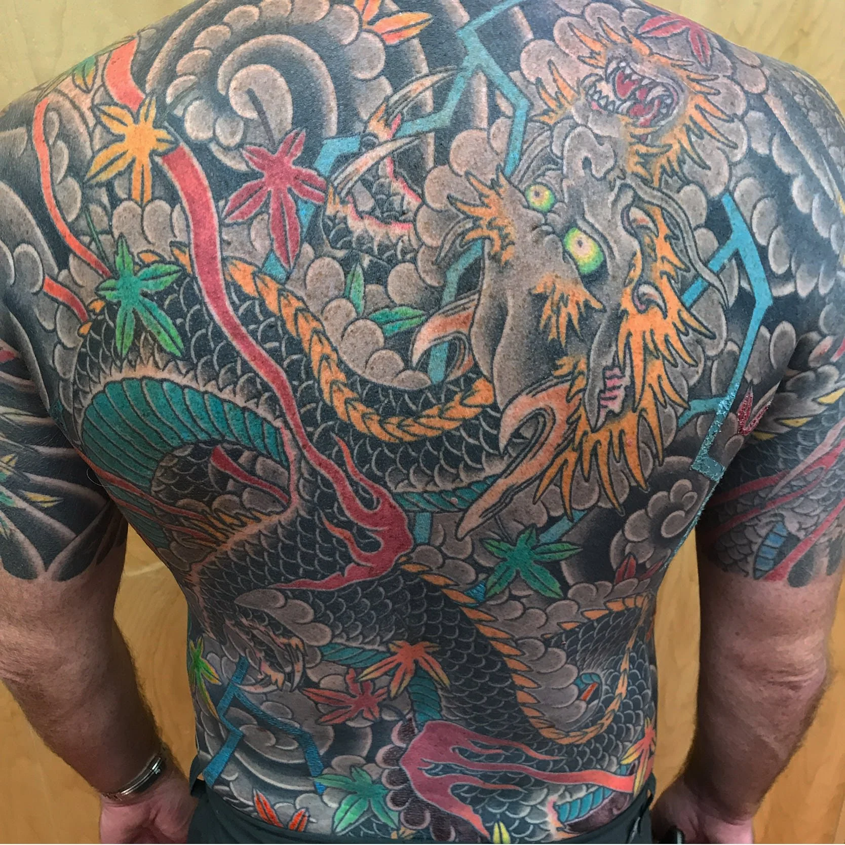 Japanese backpiece Chip Douglas Great Lakes Tattoo 