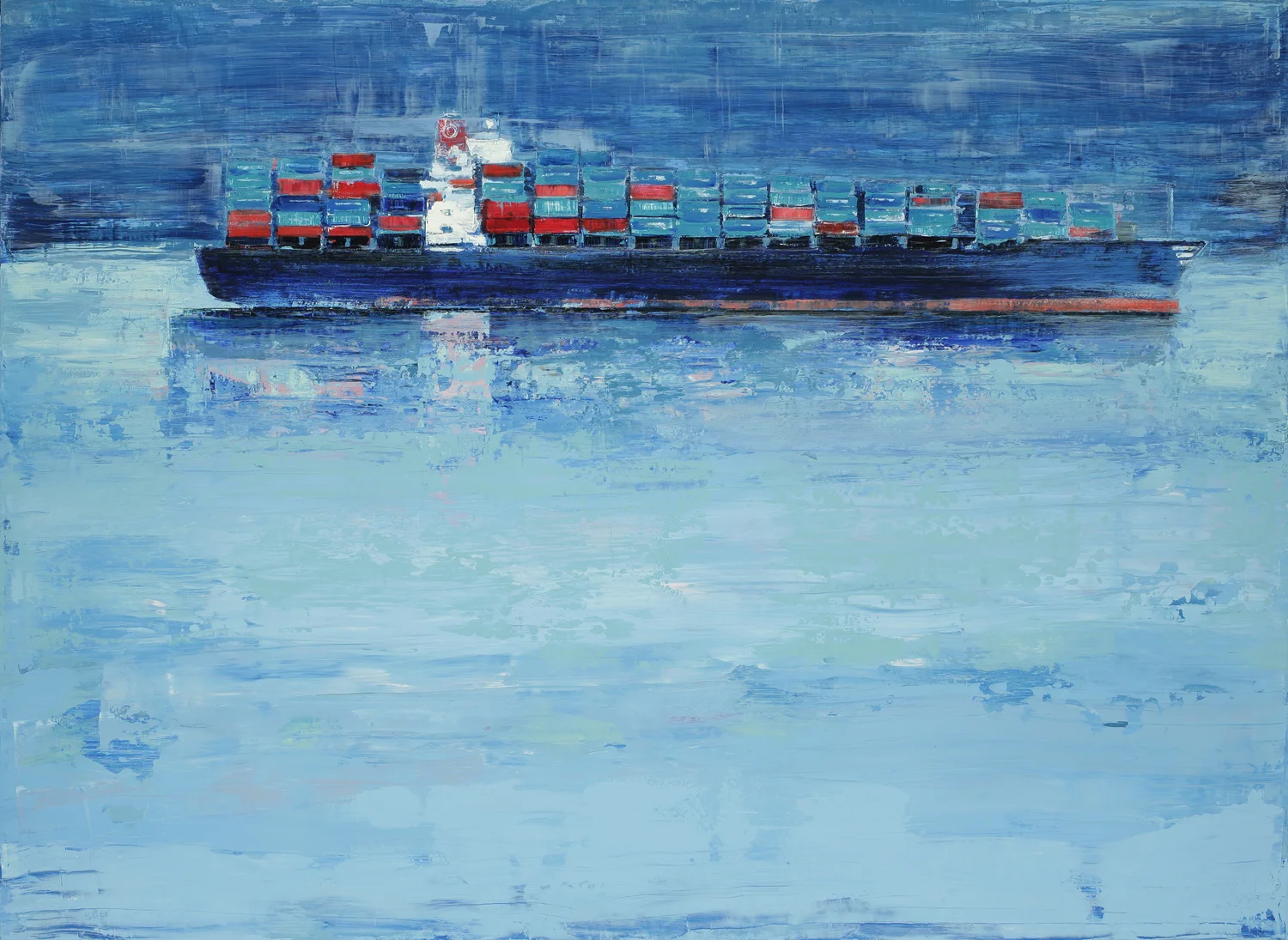 Drifting & Shimmering , 2008, 44"x60", oil on wood panel Private collection