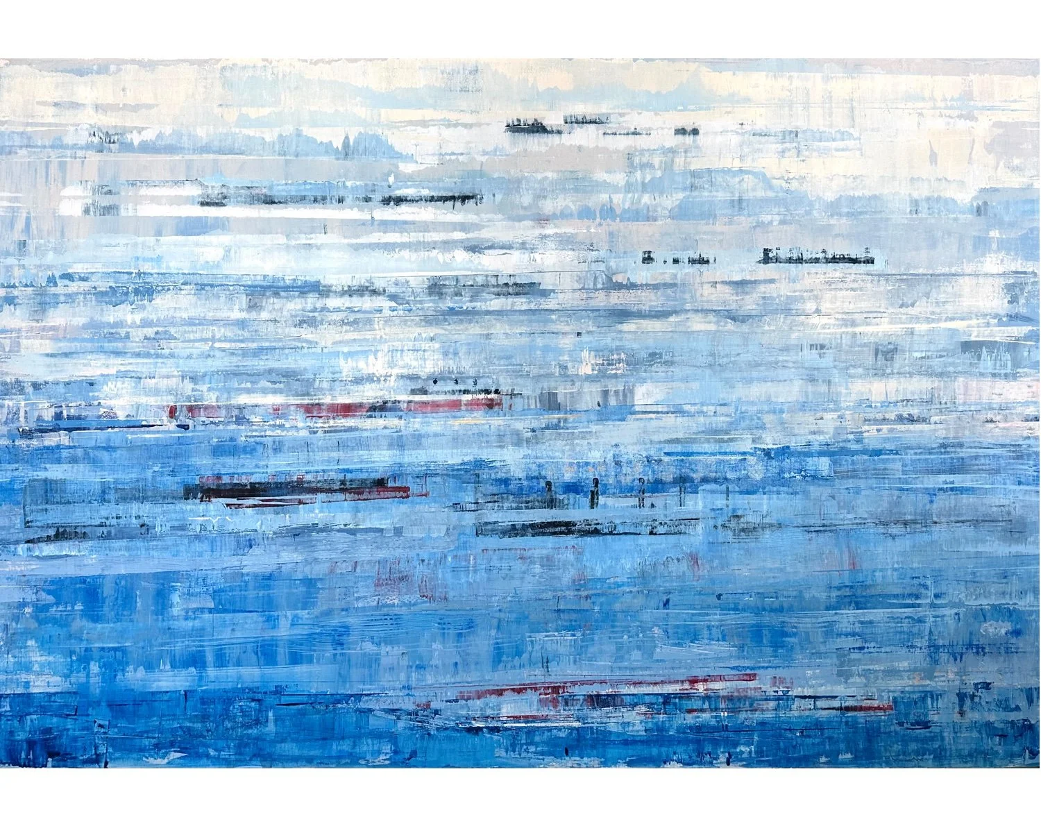   Hush Tone,  2025, oil on canvas, 48” x 72” 