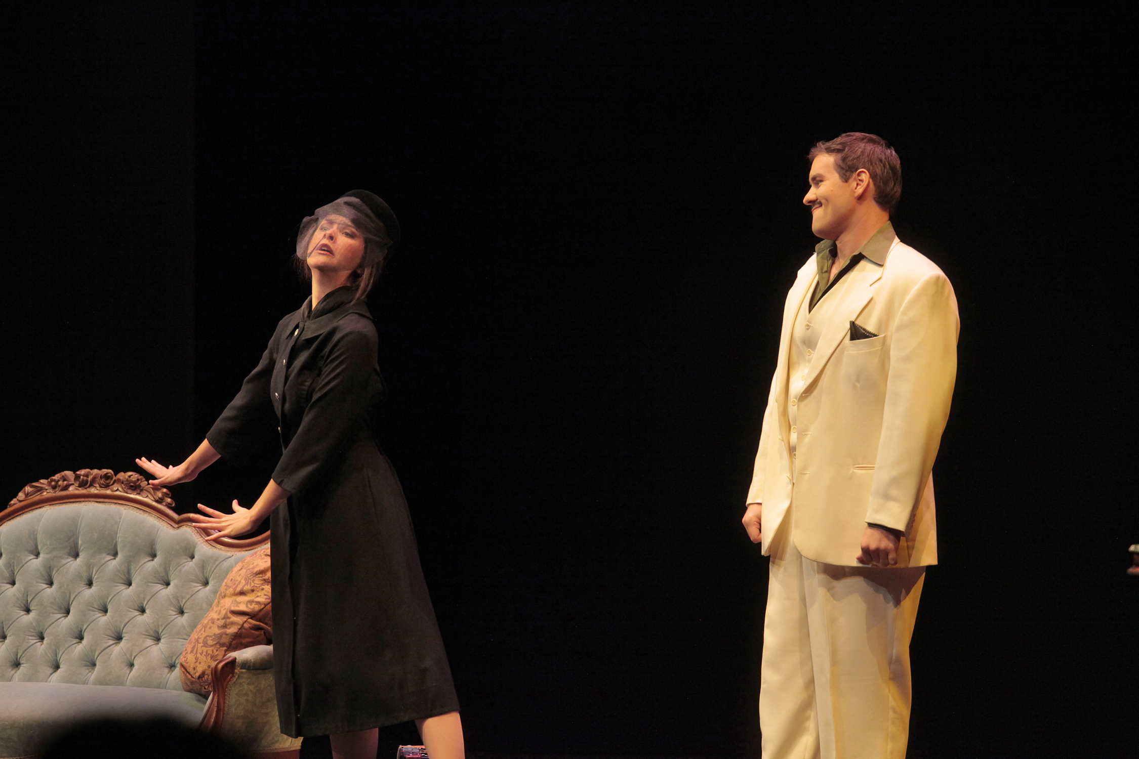  Norina with Malatesta (David Lara) in Donizetti's  Don Pasquale  at the Santa Fe Opera, 2009 