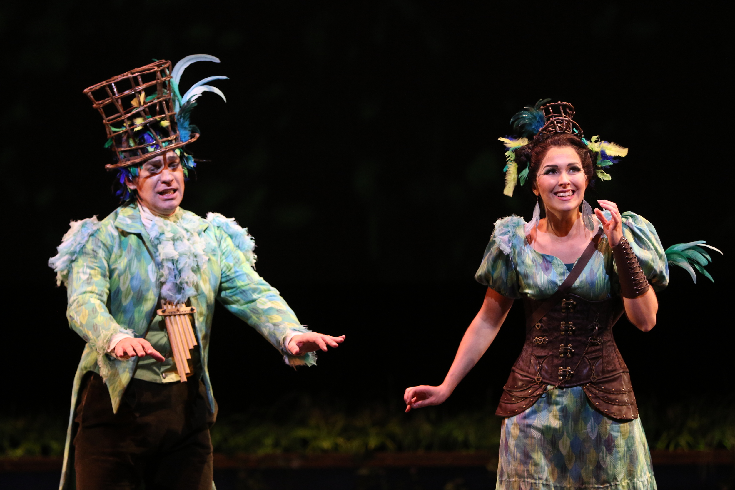  As Papagena with Kurt Olds (Papageno) in Hawai'i Opera Theatre's  Magic Flute,  2015. (c) Cory Lum.&nbsp; 