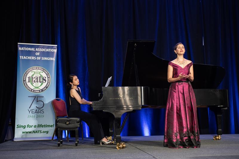  With pianist Hsin-Chiao Liao at the National Association of Teachers of Singing National Conference in Las Vegas Nevada, June 2018. 