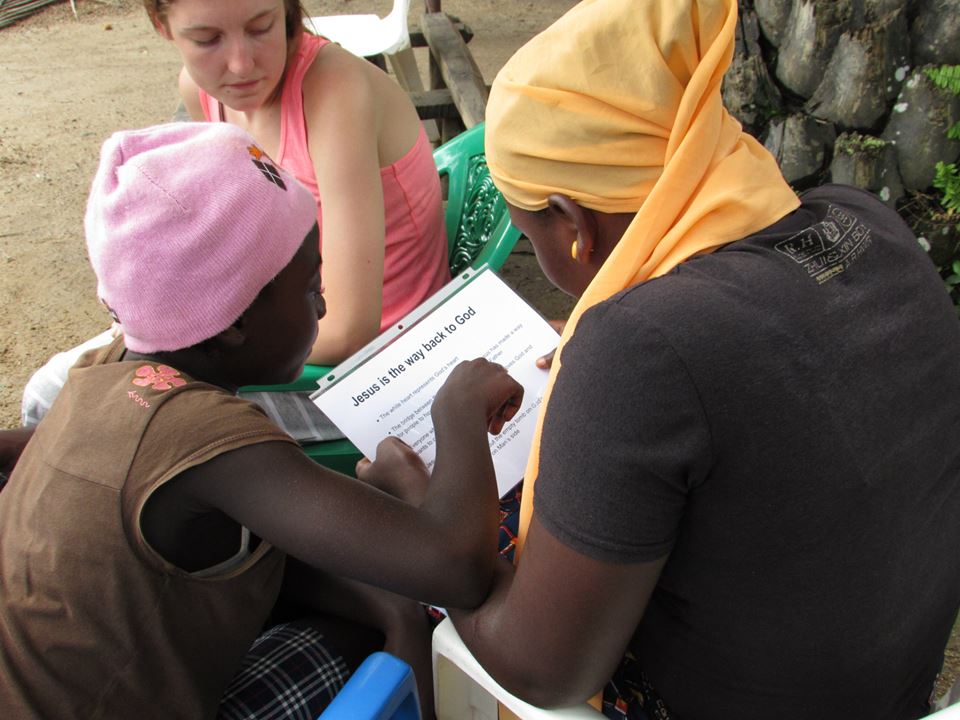  Megan Comer in Liberia sharing Christ with the teens
