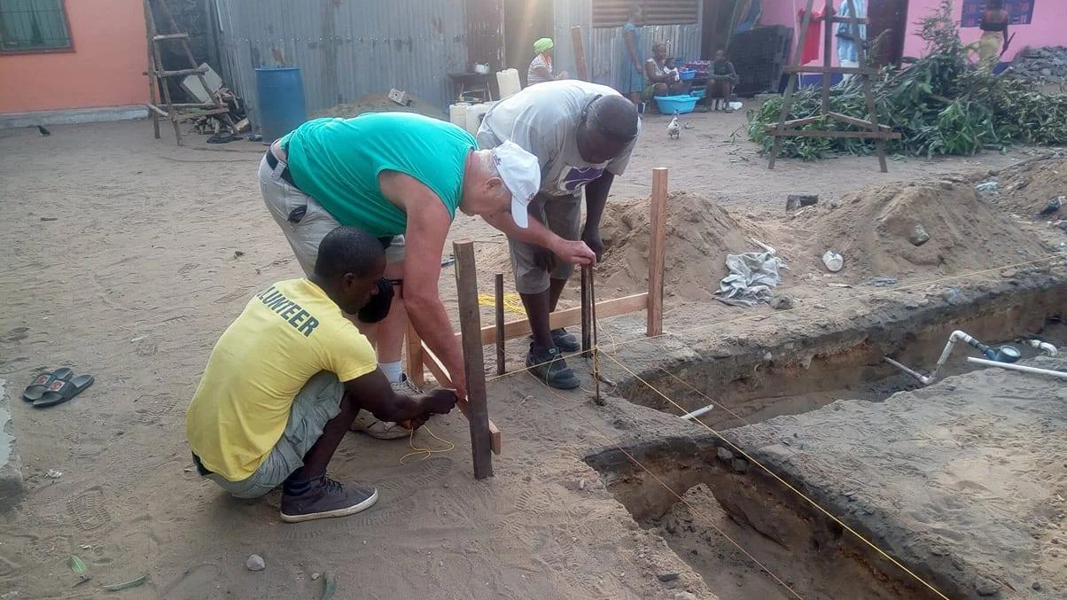 Precise measuring for the foundation and footers