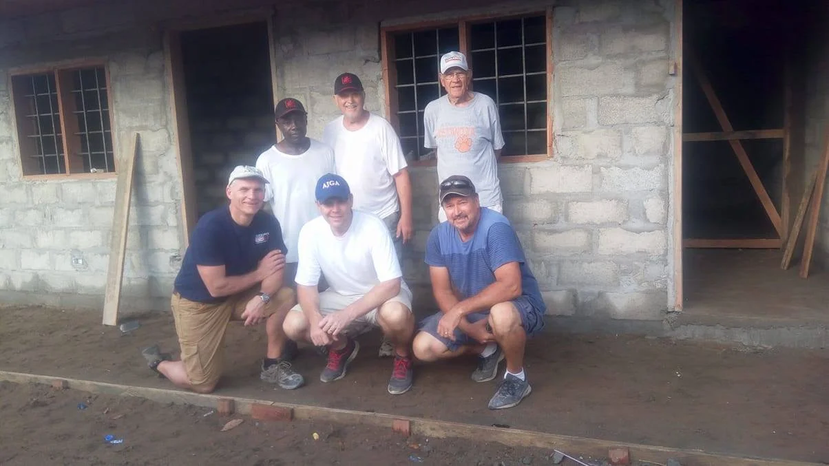 These guys worked so hard in the hot, Liberian sun!