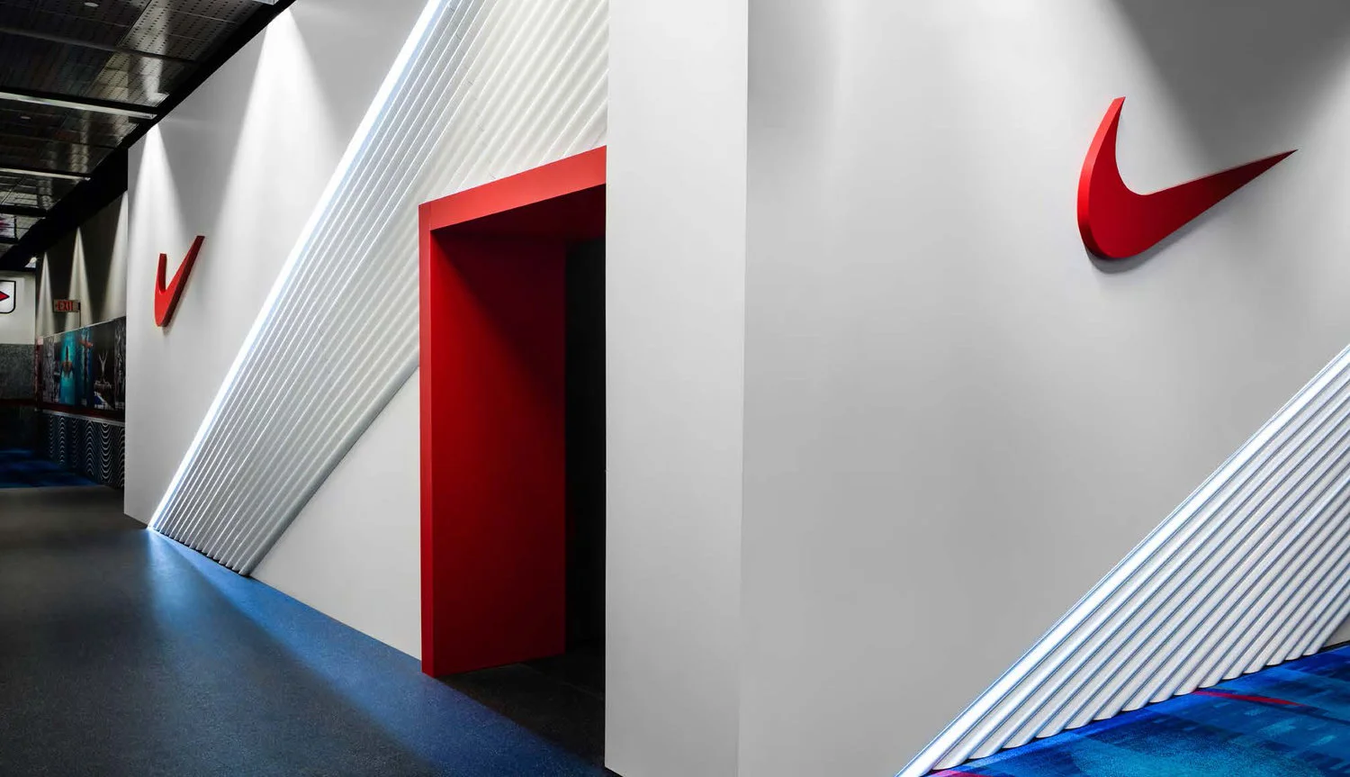  Nike’s 2016 Team USA Athlete Processing Center located in Houston, TX.   Role: Art Direction for  DCD . Creative Direction:  DCD . Installation and Fabrication: Square Design Inc. 