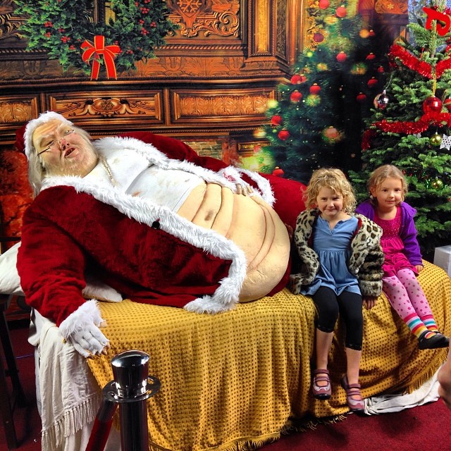 It just wouldn't be Christmas without santa the hut. by amystanden