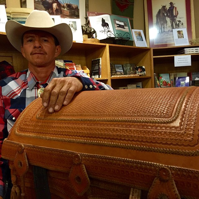 his guy, Juan Gabriel Arce, raised a cow on his ranch in Baja, tanned the hide, then spent four months making this chest, his masterpiece. He carried it for three hours on horseback to the nearest road, where he caught a ride to enter it in a regional crafts fair, hoping to win the grand prize, a few hundred dollars. But there was a hurricane and the fair was canceled. A few months later a folklorist came riding by his ranch. She said "we will ta