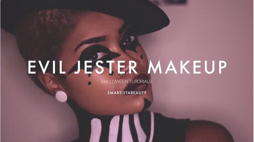 I Love Beauty: ♠ Evil Jester Halloween Makeup Tutorial! ♣ #Halloween