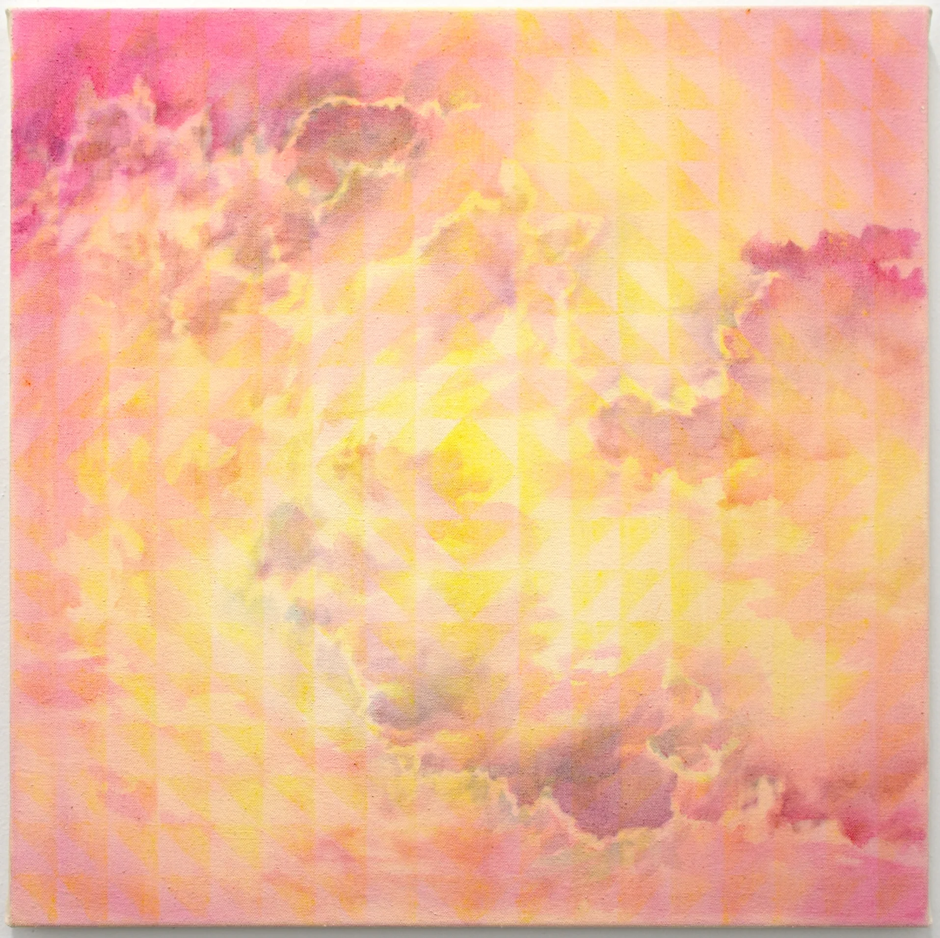 Blind Eye Sees All 2015 oil paint and marker on canvas 18 x 18"